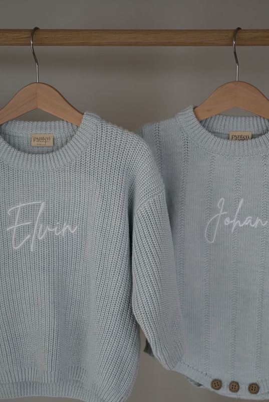Knit genser - blue whisper