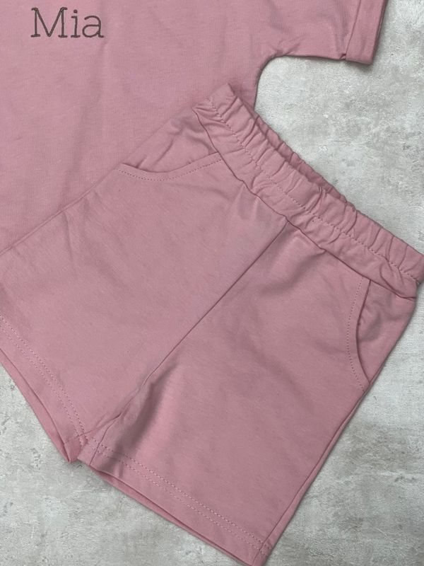 Summer sett shorts + t-skjorte - rosa