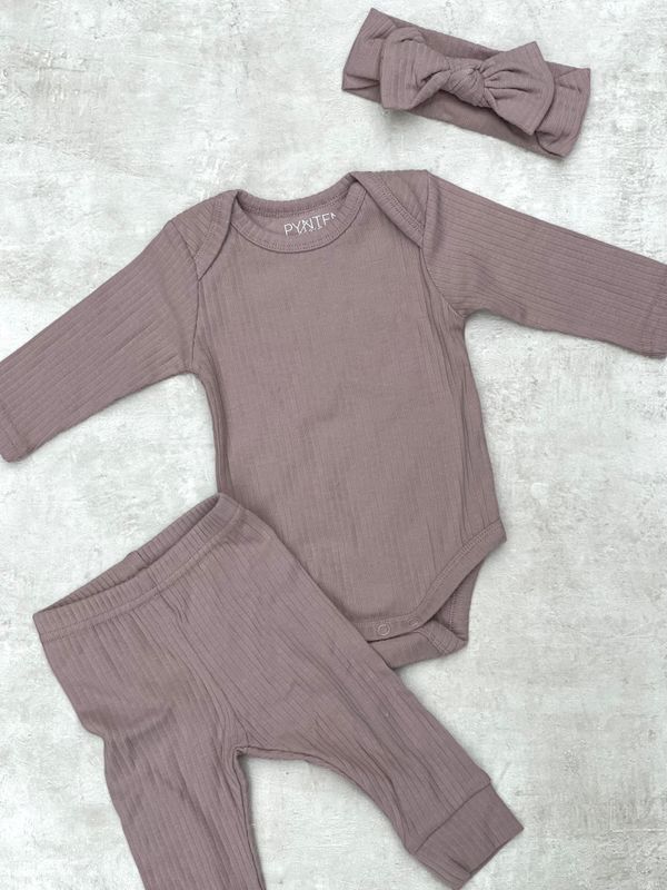 Basic rib sett - cocoa