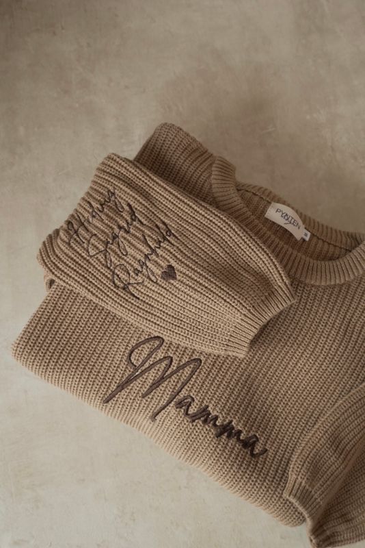 Knit genser voksen - taupe