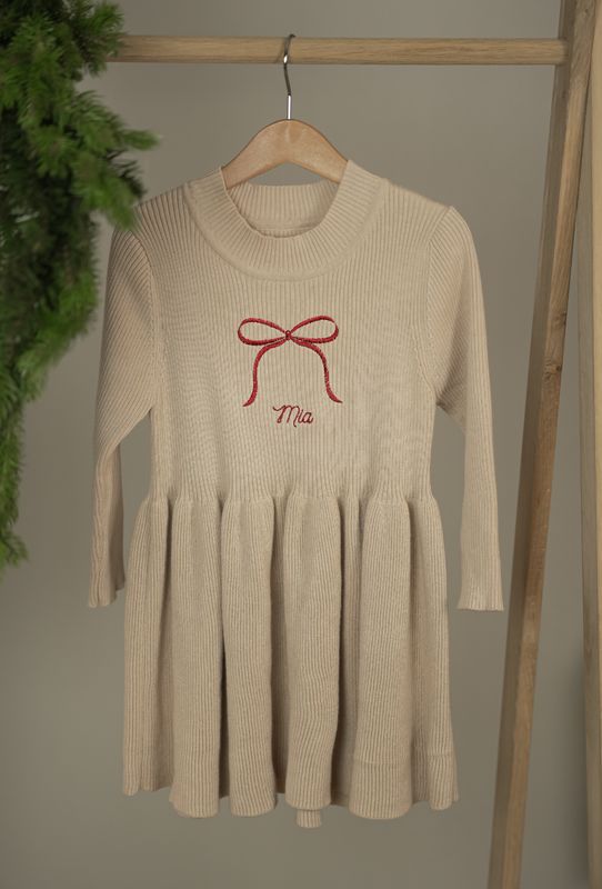 Aura Knit kjole - sand