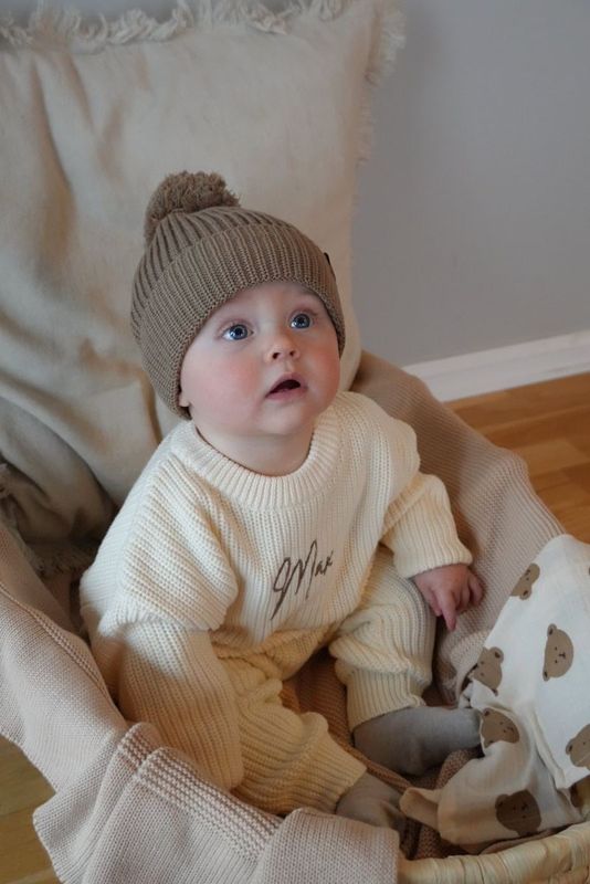 Knit bukse barn - cream
