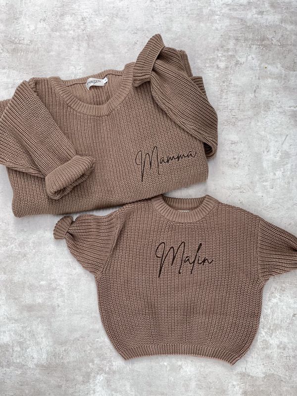 Knit genser voksen - taupe