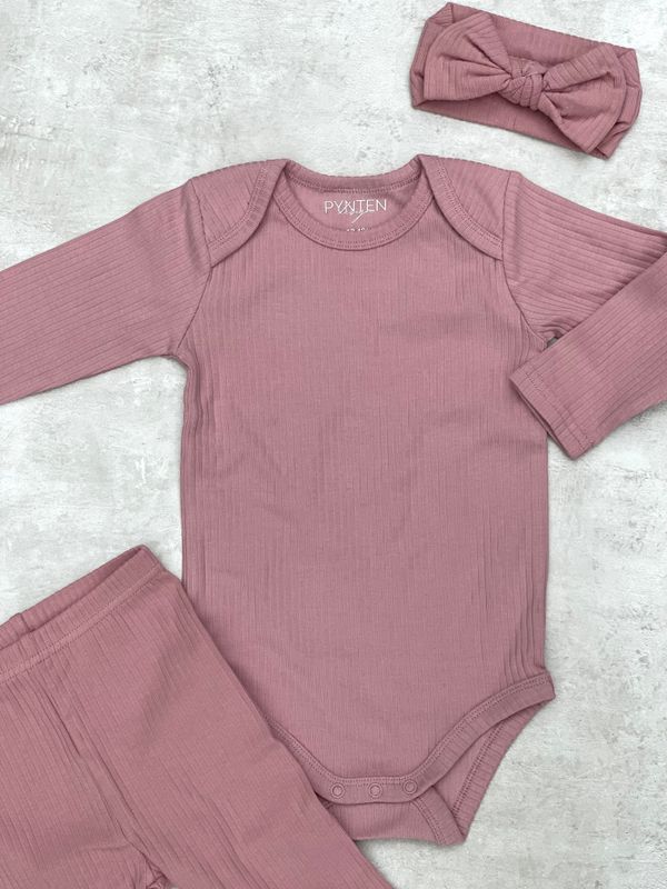 Basic rib sett - old rose