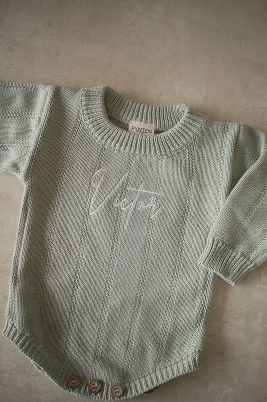 Tiny romper - minty breeze