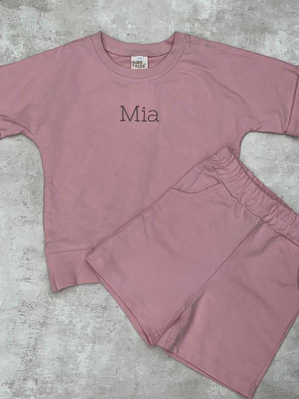 Summer sett shorts + t-skjorte - rosa