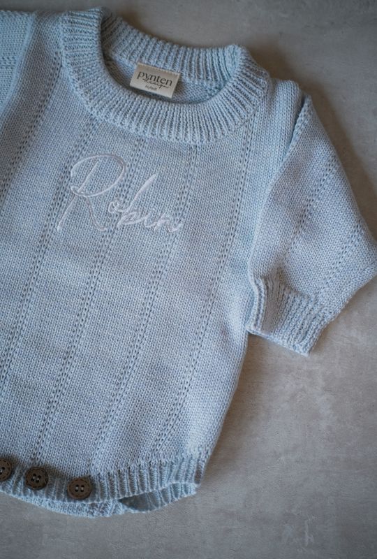Tiny romper - blue whisper