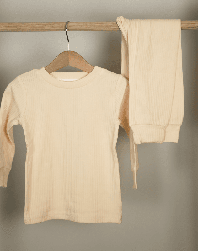 Basic rib to-delt sett - butter yellow