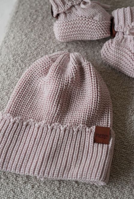 Hovedbilde Knit frill lue - pink mist