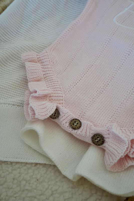 Tiny frill romper - pastel pink