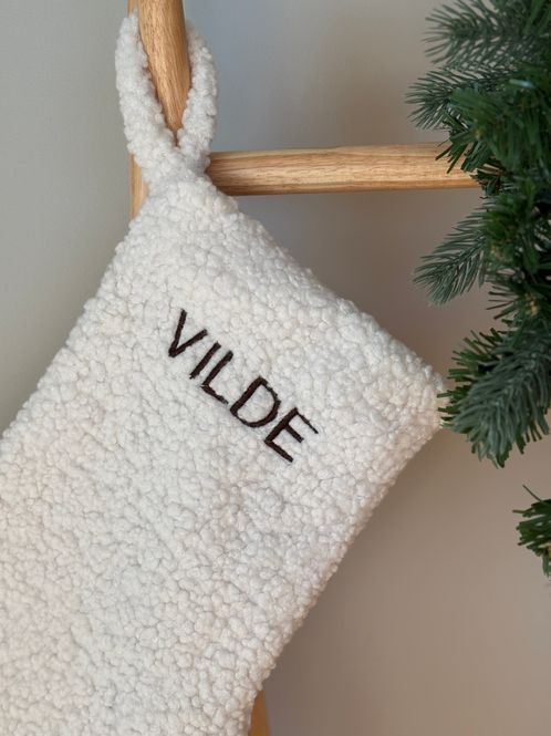 Hovedbilde Teddy julestrømpe - cream