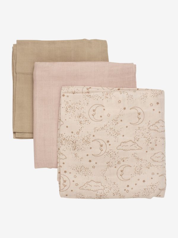 Musselinteppe med navn mørk beige