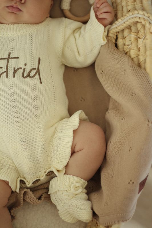 Tiny frill romper - cream