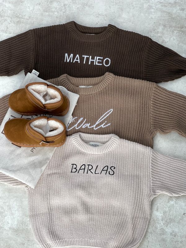 Knit genser barn - brown
