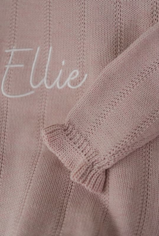 Tiny frill romper - pink mist