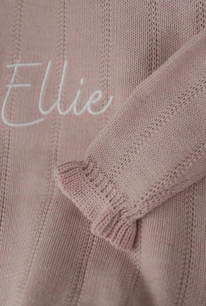 Tiny frill romper - pink mist