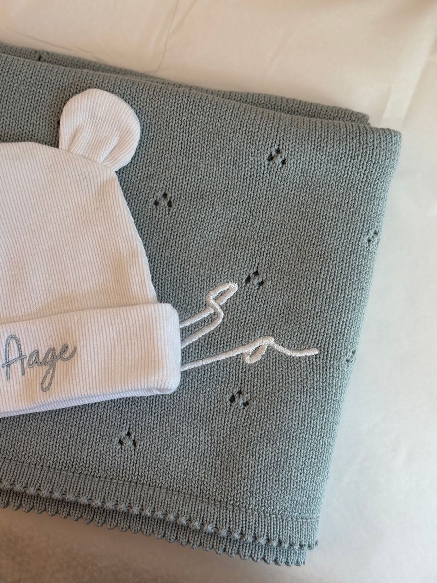 Pointelle babyteppe - morning mist