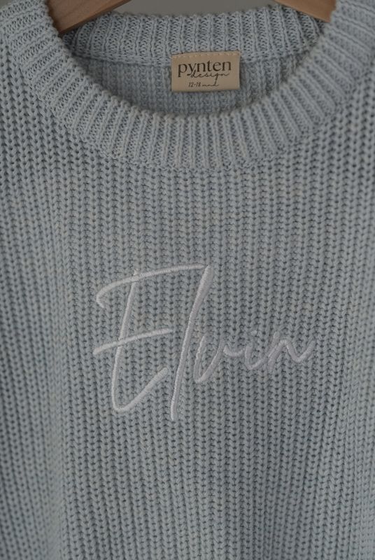 Knit genser - blue whisper