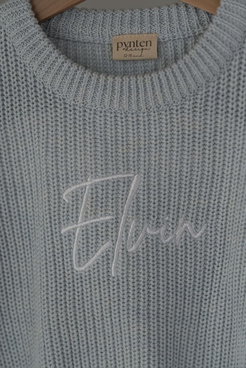 Knit genser - blue whisper