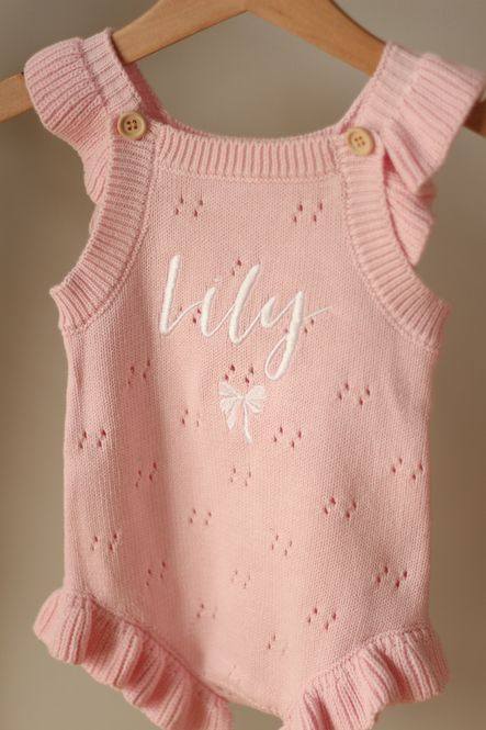 Hovedbilde Pointelle frill romper - soft ...