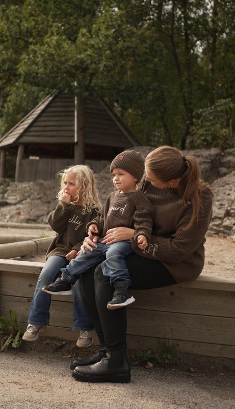 Knit genser barn - brown